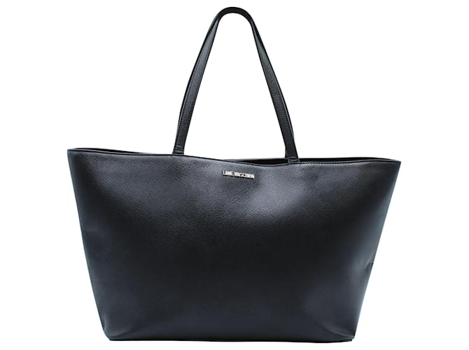 Love Moschino Cart Tote Bag in Black Canvas Cloth  ref.570952